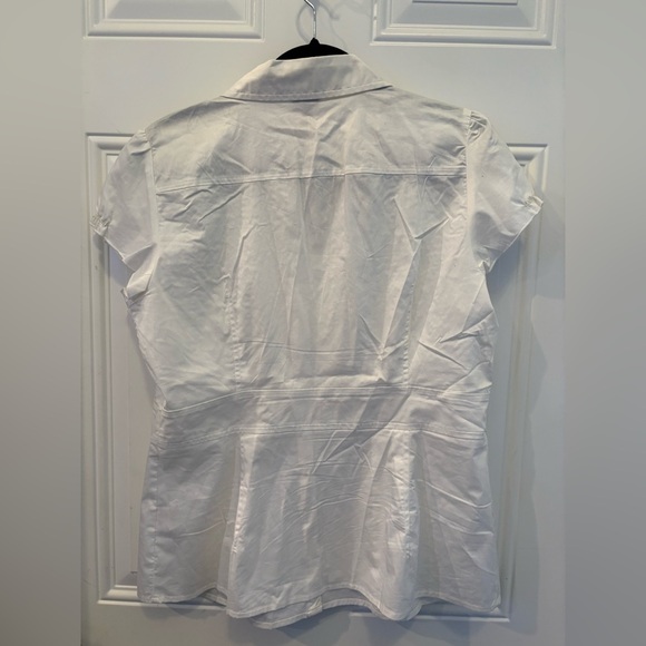 White Button-Up Women's Top - Picture 3 of 3